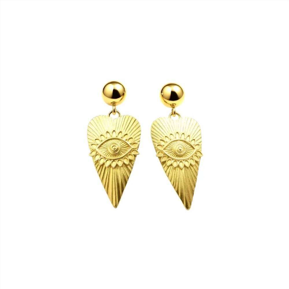 NEW SHEILA FAJL women's love me earrings in shiny gold